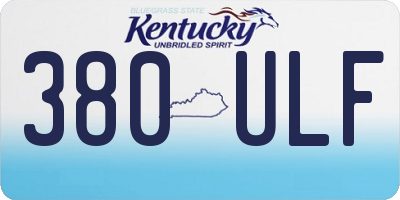 KY license plate 380ULF