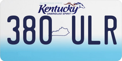 KY license plate 380ULR