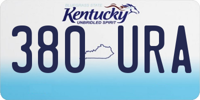 KY license plate 380URA