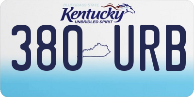 KY license plate 380URB