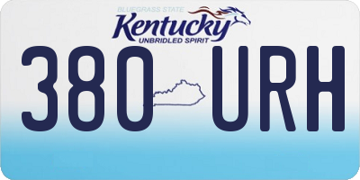 KY license plate 380URH