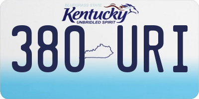 KY license plate 380URI
