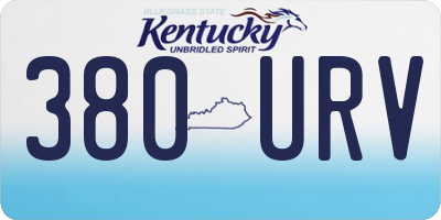 KY license plate 380URV