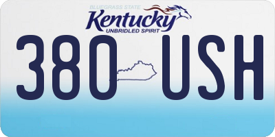 KY license plate 380USH