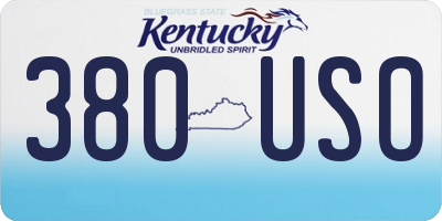 KY license plate 380USO