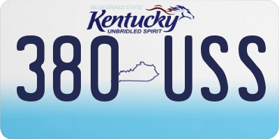 KY license plate 380USS