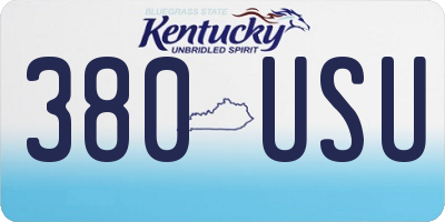 KY license plate 380USU