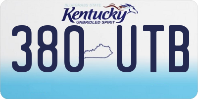 KY license plate 380UTB