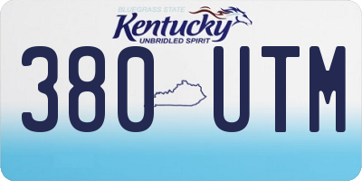 KY license plate 380UTM