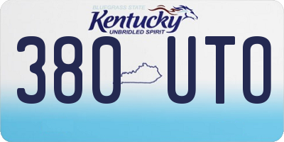 KY license plate 380UTO