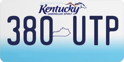 KY license plate 380UTP