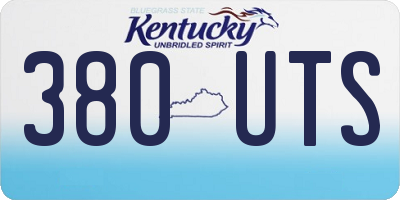 KY license plate 380UTS