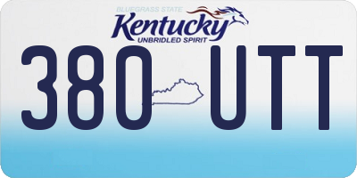 KY license plate 380UTT