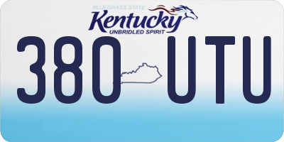 KY license plate 380UTU
