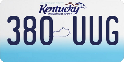 KY license plate 380UUG