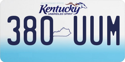 KY license plate 380UUM
