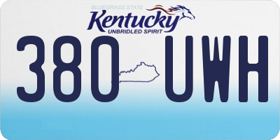 KY license plate 380UWH