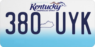 KY license plate 380UYK