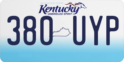 KY license plate 380UYP