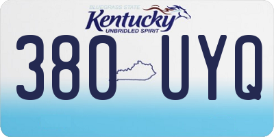 KY license plate 380UYQ
