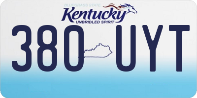 KY license plate 380UYT