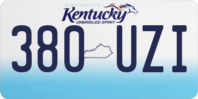 KY license plate 380UZI