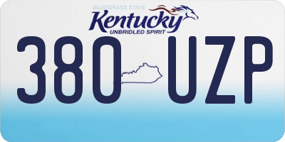 KY license plate 380UZP