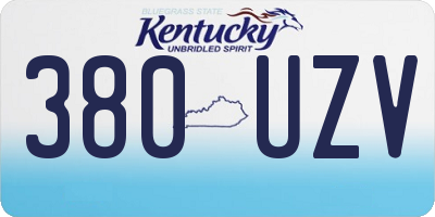 KY license plate 380UZV