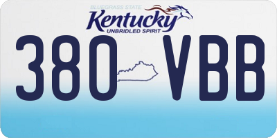KY license plate 380VBB