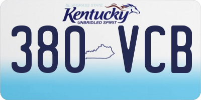 KY license plate 380VCB