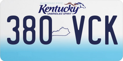 KY license plate 380VCK