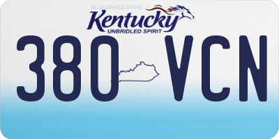 KY license plate 380VCN