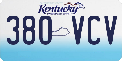 KY license plate 380VCV