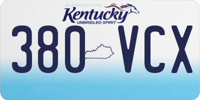 KY license plate 380VCX