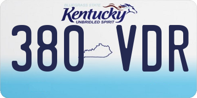KY license plate 380VDR