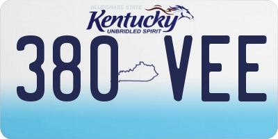 KY license plate 380VEE