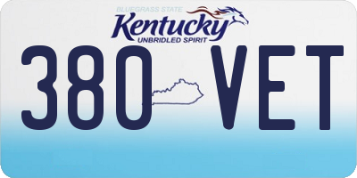 KY license plate 380VET