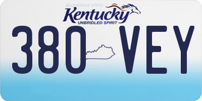 KY license plate 380VEY