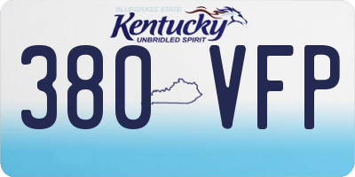 KY license plate 380VFP