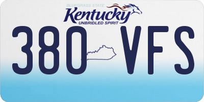 KY license plate 380VFS