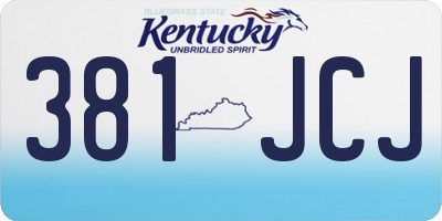 KY license plate 381JCJ