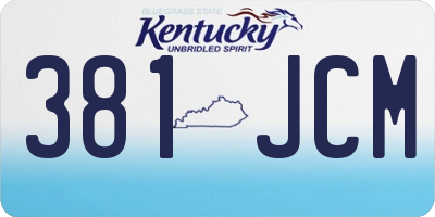 KY license plate 381JCM