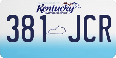 KY license plate 381JCR