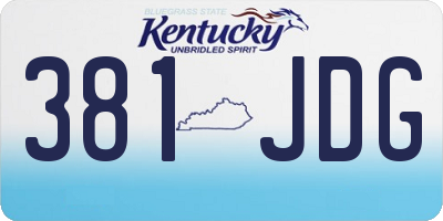 KY license plate 381JDG