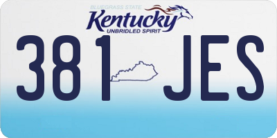 KY license plate 381JES