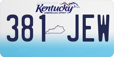 KY license plate 381JEW