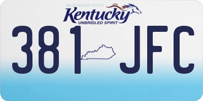 KY license plate 381JFC