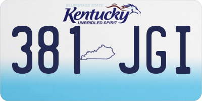 KY license plate 381JGI