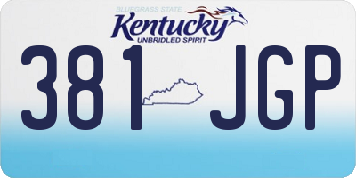 KY license plate 381JGP