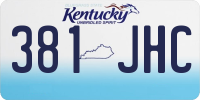 KY license plate 381JHC